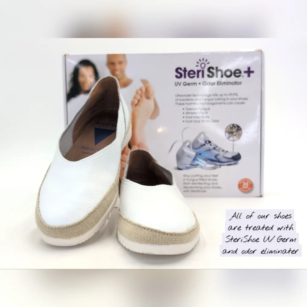 Verbenas Noelia Women Sz 10 Made in Spain Espadrilles White Leather